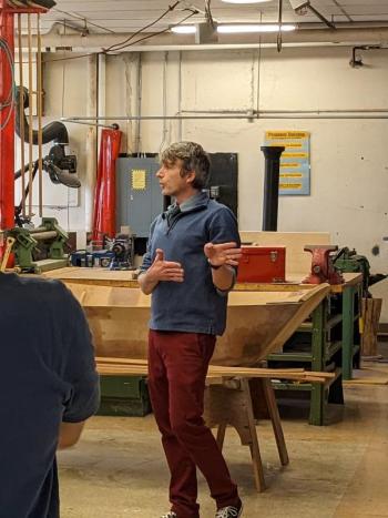 Nick Scott gets the class started. CANDI JONETH/Boothbay Register