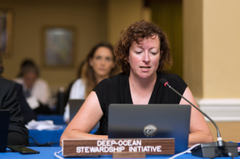 Dr. Beth Orcutt was recently selected to be Bigelow Laboratory's new vice president for research, following a nationwide search. She has worked at the institute as a senior research scientist since 2012 and will now focus on shepherding its global ocean research. Courtesy of International Seabed Authority