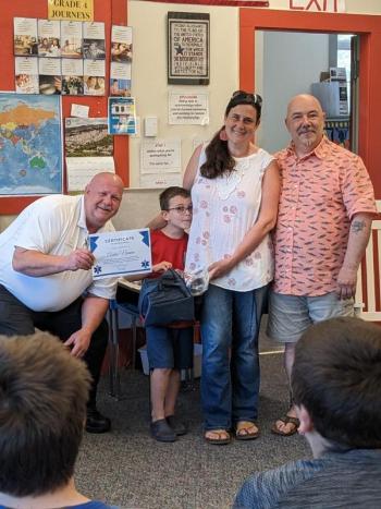 From left, Dan Gardner, Aiden Nunan, Casey Martin and John Nunan. CANDI JONETH/Boothbay Register