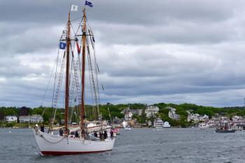 The schooner Bowdoin leaves Boothbay Harbor. FRITZ FREUDENBERGER/Boothbay Register