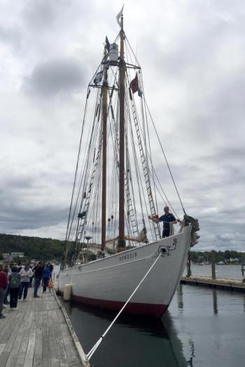 Bowdoin docked in town before its departure. FRITZ FREUDENBERGER/Boothbay Register