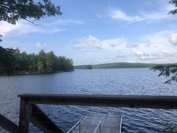 Our view looking out over a beautiful Maine lake during the Fourth of July weekend. Photo courtesy Jeff Wells