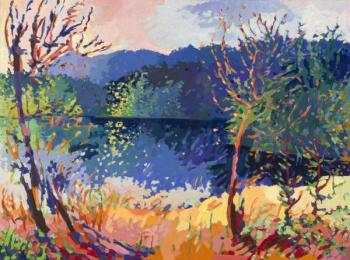 Henry Isaacs: “Pond at Sharon VT” - 30” x 40” at Gleason Fine Art. Henry Isaacs