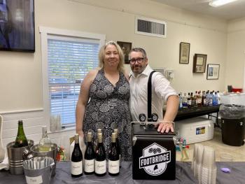 Pnina and Dan Pangburn of Footbridge Brewery partnered with AFAM to create a signature beer with a portion of the proceeds going to the fund. ISABELLE CURTIS/Boothbay Register