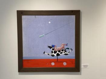 “Milennium - last painting of 1999” - Robert Hamilton, from gallery owners private collection. Showing at Studio 53 Aug. 29 - Oct. 8. Courtesy of the venue Robert Hamilton