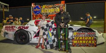 James Osmond & Jr. Official Levi Davis in Victory Lane.. S Girard Photography