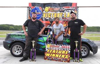 T4 Mini race #1, from left: Ricky Austin, Shane Webber and Zach Audet. S Girard Photography