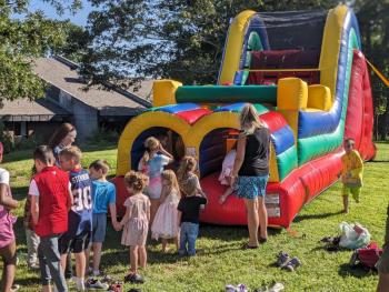 Set for Success provided a bounce house. CANDI JONETH/Boothbay Register