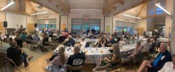 The crowd at Veggies to Table’s concert and fundraiser at Coastal Maine Botanical Gardens Sept. 10. Daniel O'Leary photo