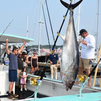 Nick Page celebrates his celebrates his 438.5-pound weigh in. File photo