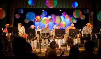 Pan Fried Steel’s annual spring show, decor by Kevin Kiley. Courtesy of the Opera House at Boothbay Harbor