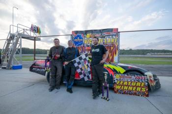Super Street Race #1 VL, from left: David Greenleaf, Keith Drost and Nick Morton. Courtesy of Steve Girard/SGirardPhotography