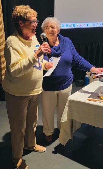 Paula Endicott, right, presents a check for $3,000 to New Hope representative Stevie Colburn. Courtesy photo