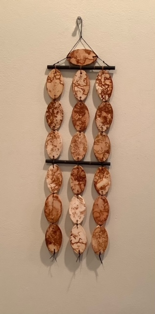 Wall sculpture by Lonie Ellis. See more of the artist’s work at the Grill in Damariscotta through Jan. 29. Courtesy of the venue Lonie Ellis