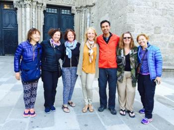 Alina Blakesley, center, with a group of fellow pilgrims in 2015. Courtesy photo