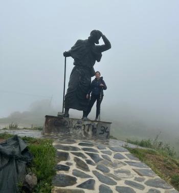 Bronze sculptures are found on many of the pilgrimage routes to Galicia. Courtesy of Andrea Neilsen
