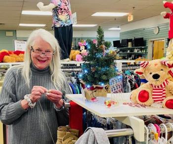 Debra Watson - mini tree crafter - the Auxiliary sent 20 trees to patients and homebound veterans this year. Courtesy photo