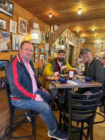 Bill, Fritz and Steve from the Boothbay Register. Jennie Mitchell photo