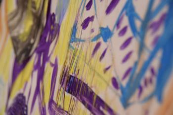 The dark painting from the December Creative Flow Circle. Morgan Mitchell photo