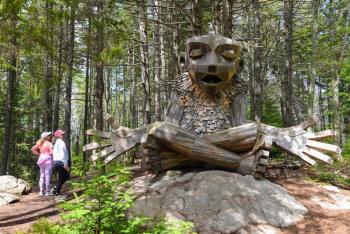 The trolls are now a permanent fixture at Coastal Maine Botanical Gardens. Courtesy photo