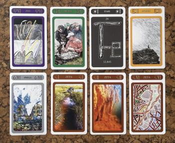 The last card image, bottom right, is a woodcut of an FeOB made previously with Bigelow Lab Senior Scientist, Dr. David Emerson, 10 years ago. The print (part of the collection at MoMA,) was featured in the Villards’ volume “Wetlands” from their “Boothbay Peninsula Environment” series that triggered an invitation to Philippe to be part of the 2019 Arctic project. Courtesy of Kim and Philippe Villard