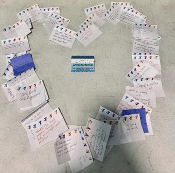 Appreciations shared by staff during the in-service professional development day. Courtesy of BRYMCA