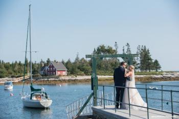 Say “I do” at a waterfront ceremony at Newagen Seaside Inn in Southport. Brea McDonald Photography photo