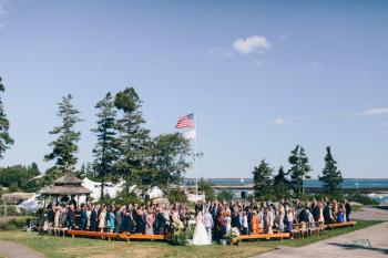 Newagen Seaside Inn’s great lawn makes for the perfect outdoor wedding. Emilie Inc. Photography photo