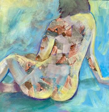 Sarah Wilde’s mixed media nude, “Whitney,” was one of the People’s Choice award winners. Sarah Wilde