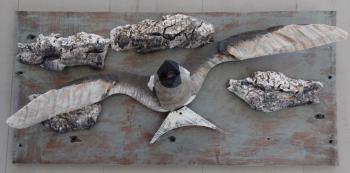 André Benoit: “Forked Tail Storm Petrel - A Harbinger” is at Southport Memorial Library through March. Courtesy of the venue André Benoit