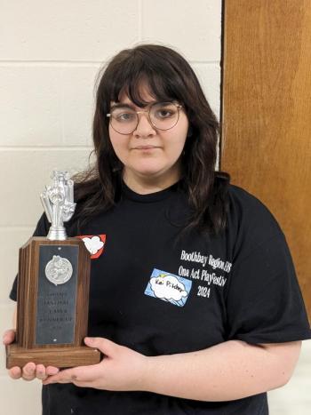 Kai Pitcher’s “The Final Chapter” brings silver drama trophy to BRHS. CANDI JONETH/Boothbay Register
