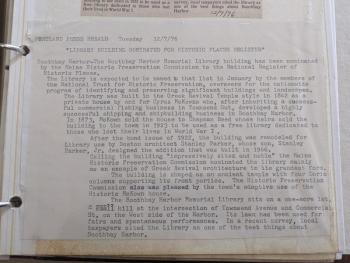 Courtesy of BHML archives