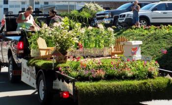 Second Place float in 2016: “Save Our Pollinators” - Heidi Fuller Garden and Lawn Care. File photo