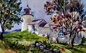 “Burnt Island Light” - painted by van Hasselt in 2016 for a fundraiser organized by fellow artist, Don Demers for the Island restoration project. File photo Tony van Hasselt