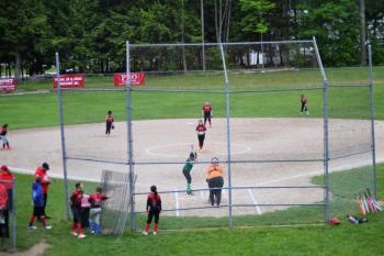 Lisa Smith’s Boothbay/Wiscasset Minor softball team plays a game June 6 in Wiscasset. KEVIN BURNHAM/Boothbay Register