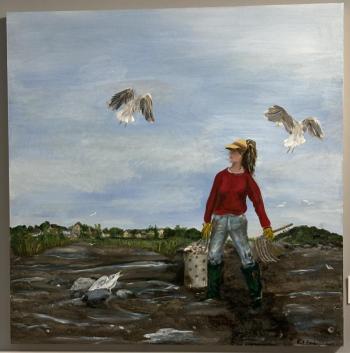 At Boothbay Region Art Foundation - “Beat the Tide” by Ruth Barker Ruth Barker