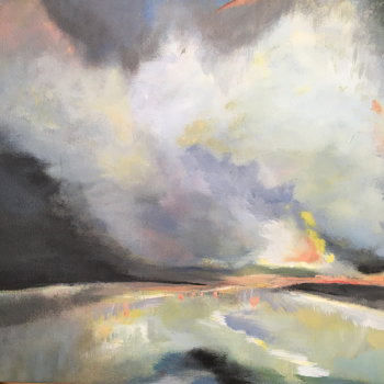 “Marsh” - an acrylic on canvas by MJ Benson is one of the artist’s paintings at Kerr+Jones Gallery in East Boothbay. Courtesy of the gallery MJ Benson