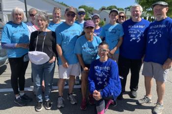 Boothbay Baptist Church had 12 members who walked the three-mile march route to support veterans’ suicide prevention. BILL PEARSON/Boothbay Register