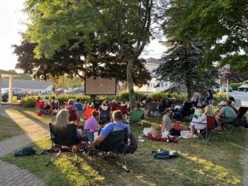 About 50 attended Movies on the Lawn to watch “Matilda.” Courtesy photo