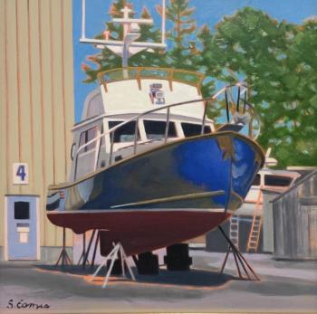 “On the Hard” by Sandy Eames in BRAF’s July Members’ Show. Courtesy of the venue Sandy Eames