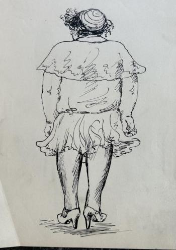 Drawing by Peggy Bacon (1895-1987), untitled. Peggy Bacon