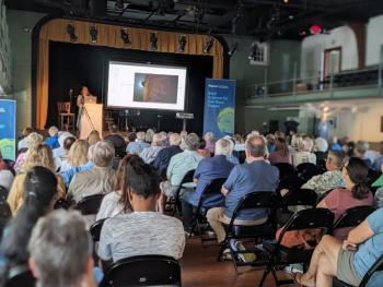 Bigelow concludes its 2024 Cafe Sci series with Dr. Catherine Mitchell’s “Satellite Oceanography, Unlocking Insights by Analyzing the Big Picture.” CANDI JONETH/Boothbay Register