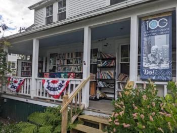 Porch sales enabled Friends of the Library to donate $12,000 to BHML during COVID. CANDI JONETH/Boothbay Register
