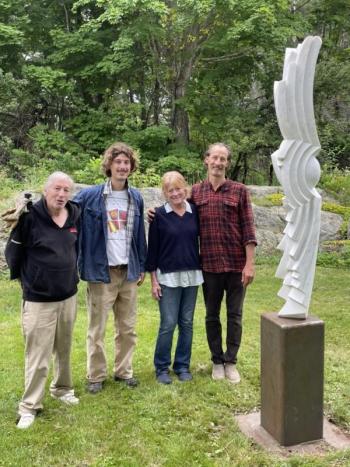 BRST board members Bill Royall and Joseph DiMauro, Diana Kerr and Chris Lewis post-installation. Courtesy of Diana Kerr