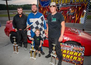 Roadrunner top 3, from left: Gavin Gerow, Kyle Enman, Silas Enman and Alec Brown. Courtesy of David Montgomery/Mainemmonty Media