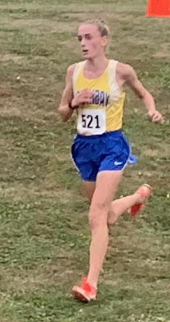Karen Higgins won the girls meet. BILL PEARSON/Boothbay Register A girl runner.