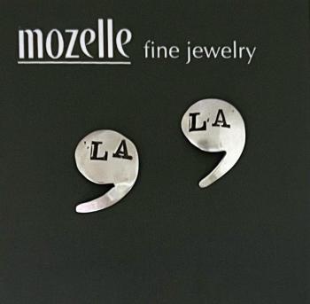 Mozzelle Fine Jewelry Comma-LA earrings are hand sawn and stamped in Deer Isle, Maine. Courtesy photo comma