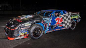 Landon Tapley scored his first career win in the Strictly Streets on Saturday. Courtesy of David Montgomery/Mainemonty Media