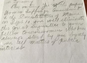 Bess Reed's note