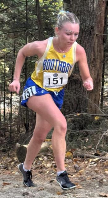 A girl runner. 